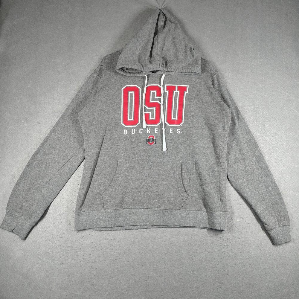 Ohio State Mens XL Gray Hoodie Pullover Buckeyes College Football EUC Fleecepro